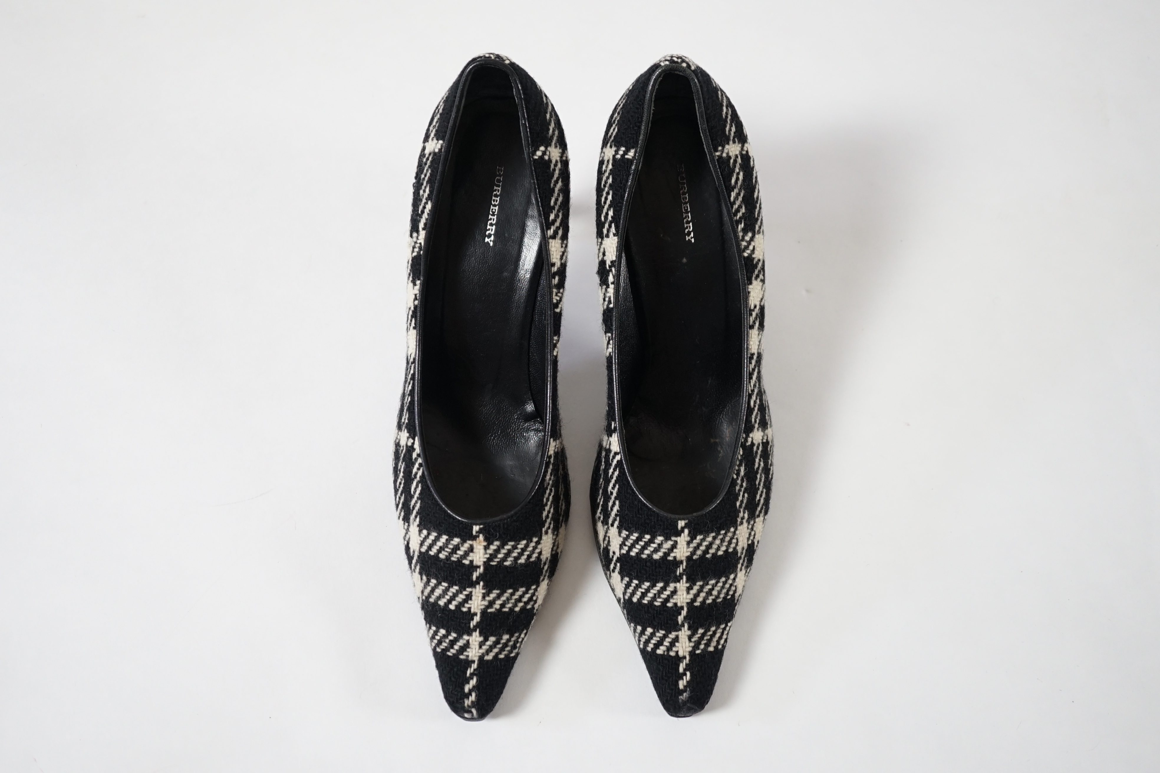 A pair of Burberry Nova black pump heels, IT 40